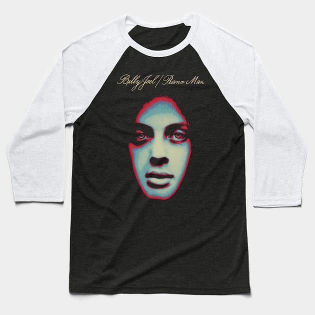 The Piano Man Billy Joel Baseball T-Shirt by SevenlightCo